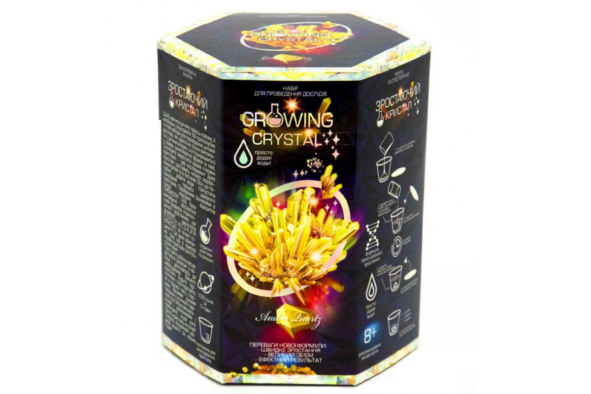 Игровой набор для выращивания кристаллов GRK-01 GROWING CRYSTAL Янтарь Игровой набор для выращивания кристаллов GRK-01 GROWING CRYSTAL Янтарь
