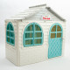 Ігровий Будиночок зі шторками Doloni Toys 02550/15 Біло-Бірюзовий  