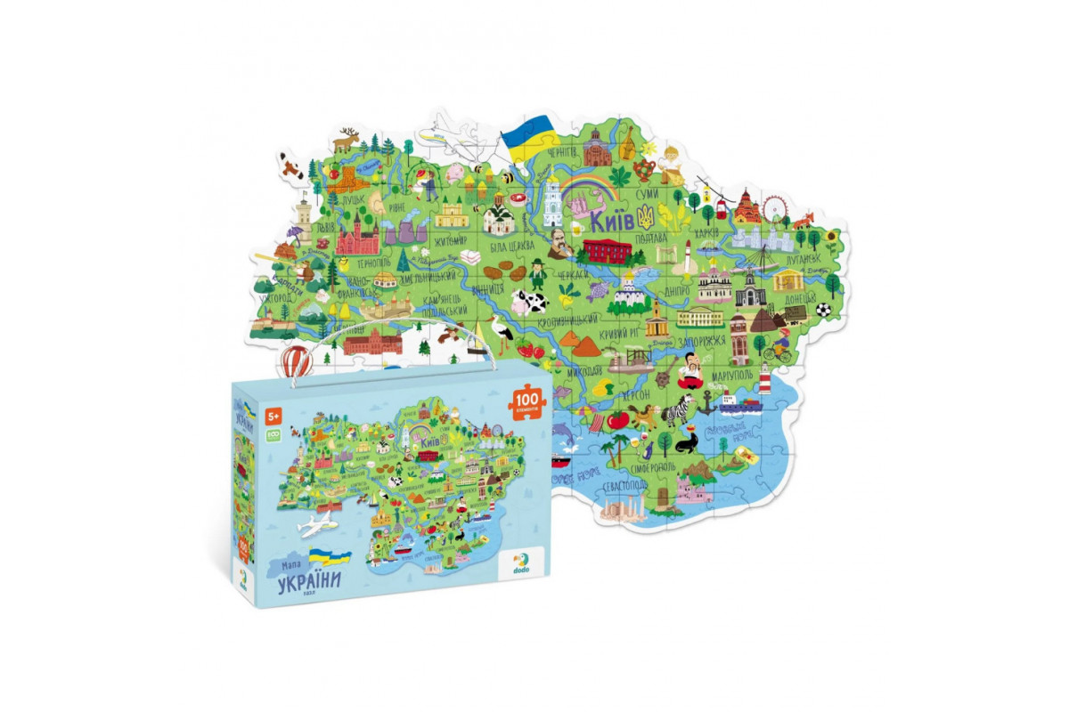 300267 Пазл «Карта України» 100 елементів 300267 Пазл «Карта України» 100 елементів