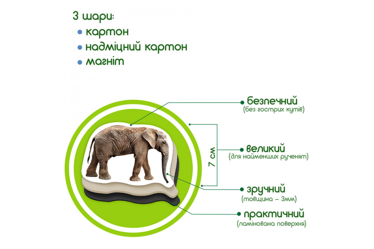 Набір магнітів Зоо 19шт ML4031-02 EN Набір магнітів Зоо 19шт ML4031-02 EN