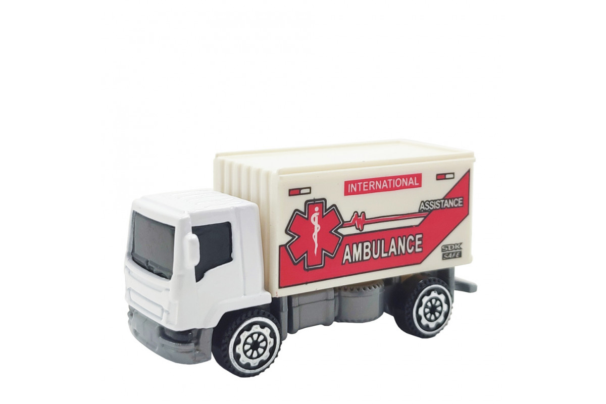 Машинка іграшкова Спецтехніка АвтоПром 7637 масштаб 1:64, металева Ambluance Машинка іграшкова Спецтехніка АвтоПром 7637 масштаб 1:64, металева Ambluance