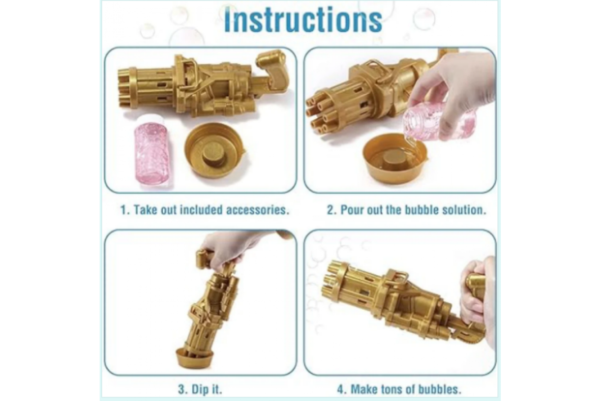 Генератор мыльных пузырей Bubble Gun Blaster 
