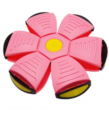 Летючий трансформерний м'яч 1002-3(Pink) світиться 