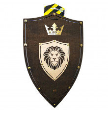 Сувенирный деревянный щит «ЛЕВ Венге» LION 47х30 см