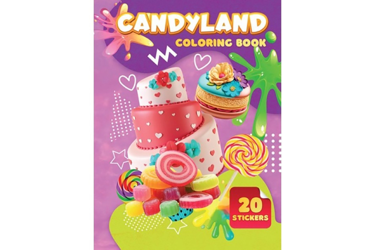 Детская раскраска Candyland А06012506, 20 наклейок А4 Детская раскраска Candyland А06012506, 20 наклейок А4