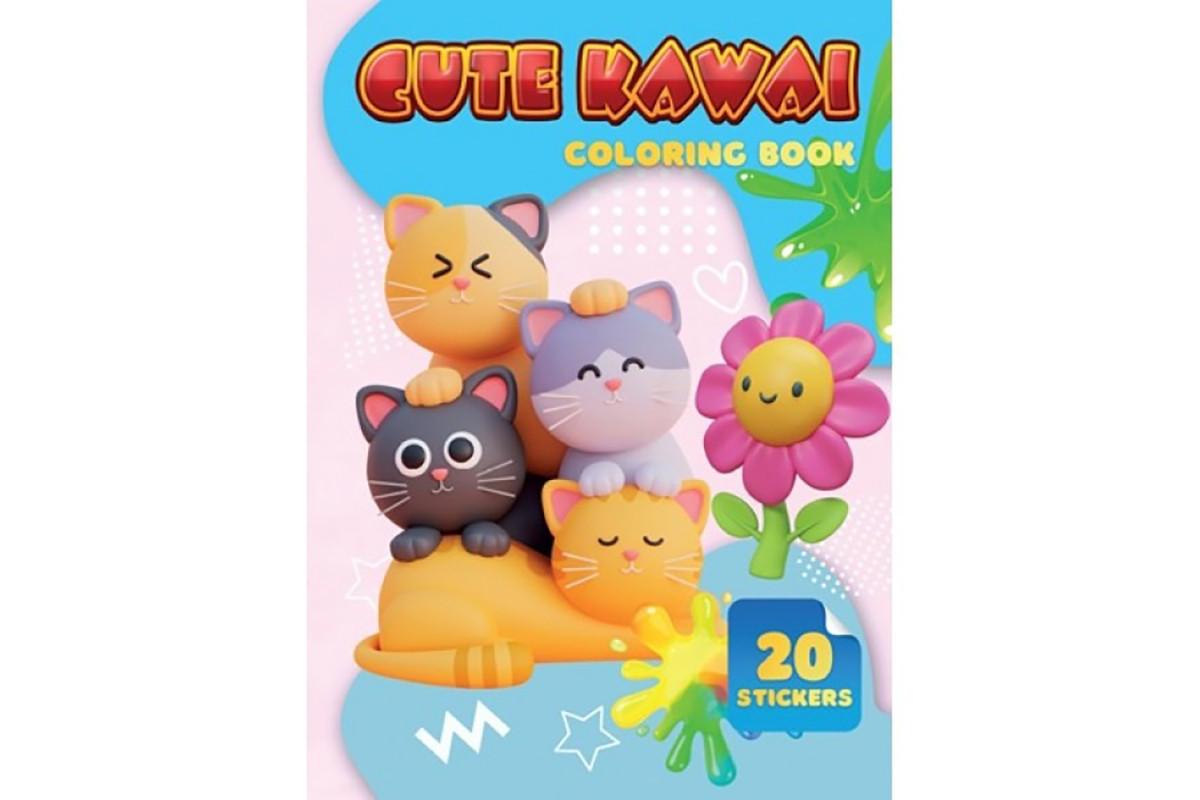 Детская раскраска Cute Kawai А06012505, 20 наклейок А4 Детская раскраска Cute Kawai А06012505, 20 наклейок А4
