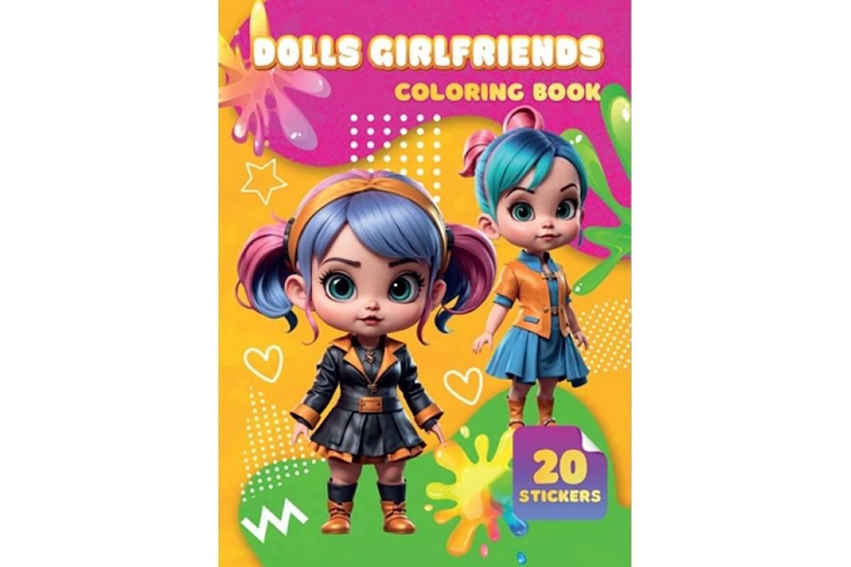 Детская раскраска Dolls Girlfrends А06012507, 20 наклейок А4 Детская раскраска Dolls Girlfrends А06012507, 20 наклейок А4