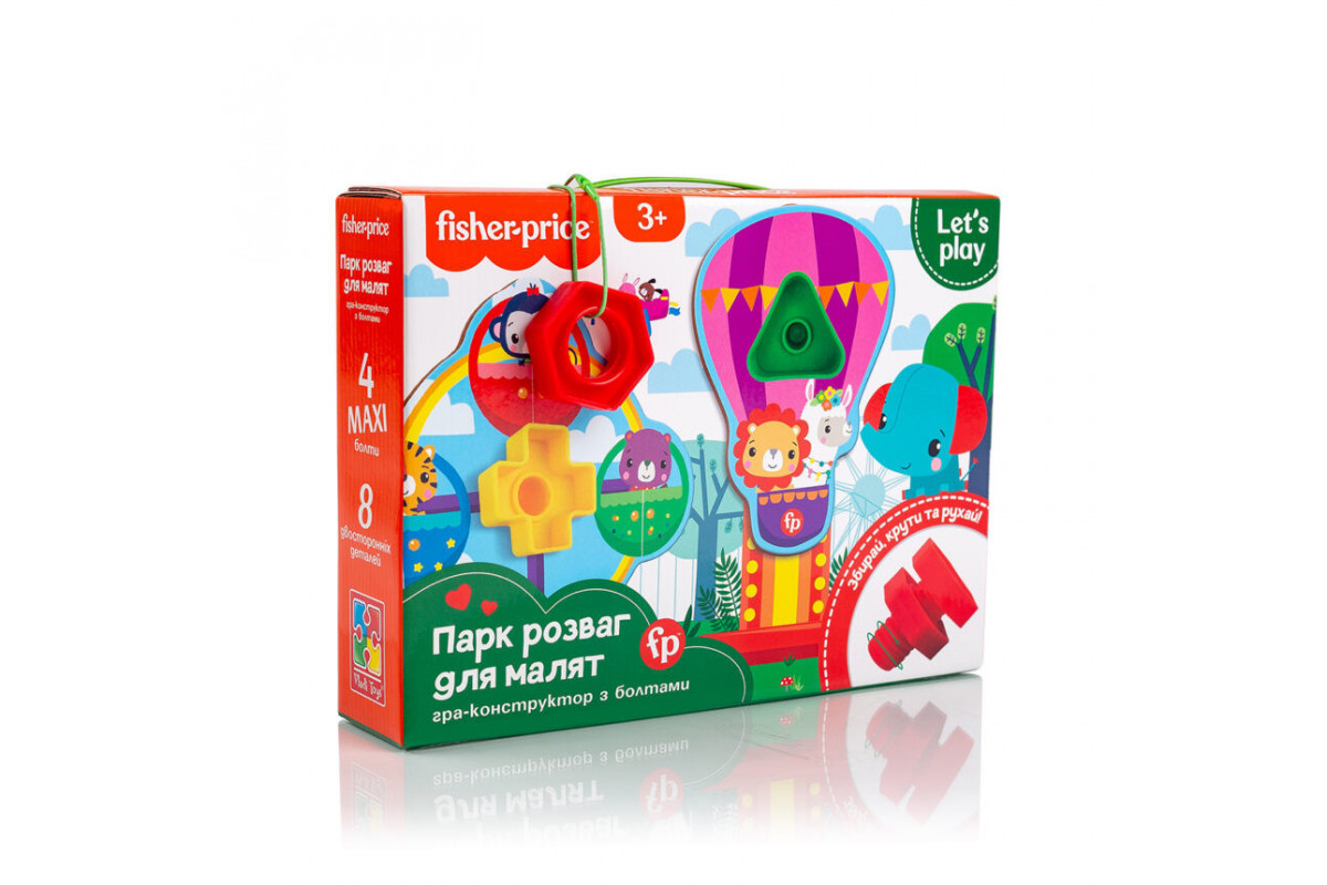Игра-конструктор с болтами @Fisher-Price. Парк развлечений@ Vladi Toys VT2905-21 Укр