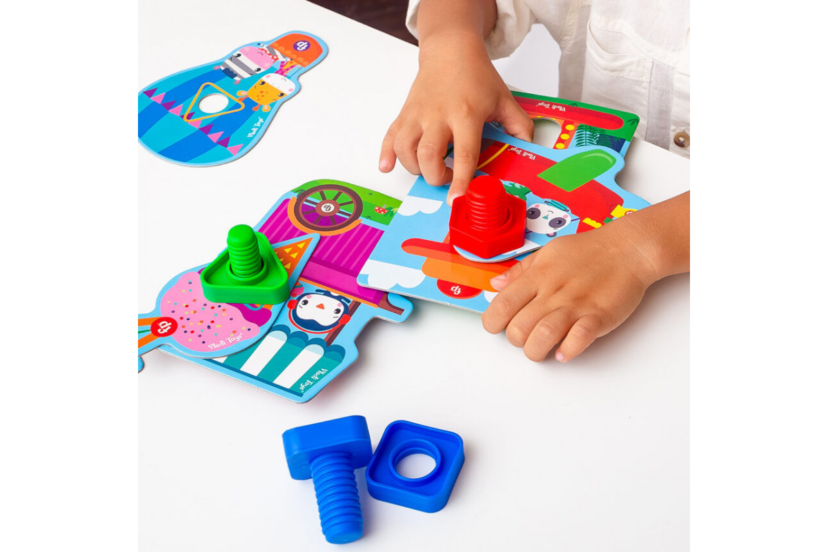 Игра-конструктор с болтами @Fisher-Price. Парк развлечений@ Vladi Toys VT2905-21 Укр