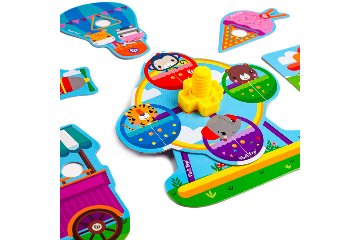 Игра-конструктор с болтами @Fisher-Price. Парк развлечений@ Vladi Toys VT2905-21 Укр