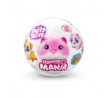 Интерактивная мягкая игрушка Забавный хомячок PETS ALIVE S1 Pets & Robo Alive 9543-2 розовый
