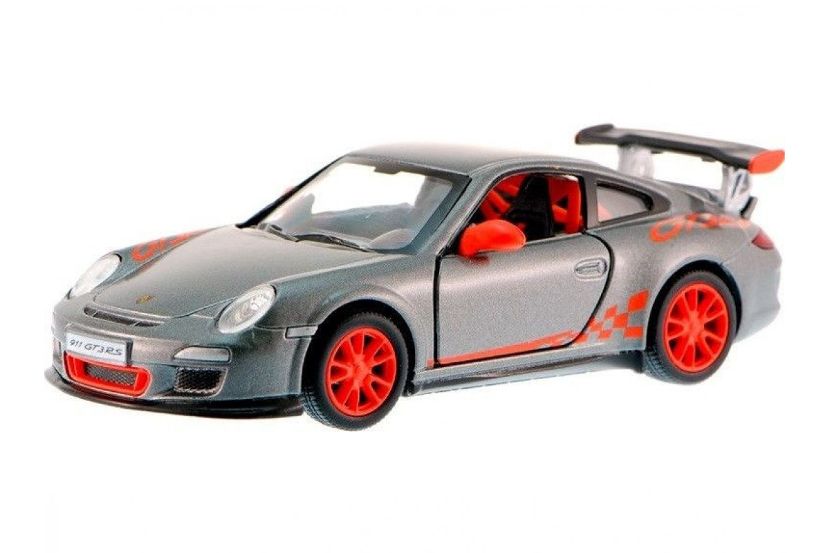Колекційна іграшкова машинка PORSCHE 911 GTS RS KT5352W інерційна  Сірий