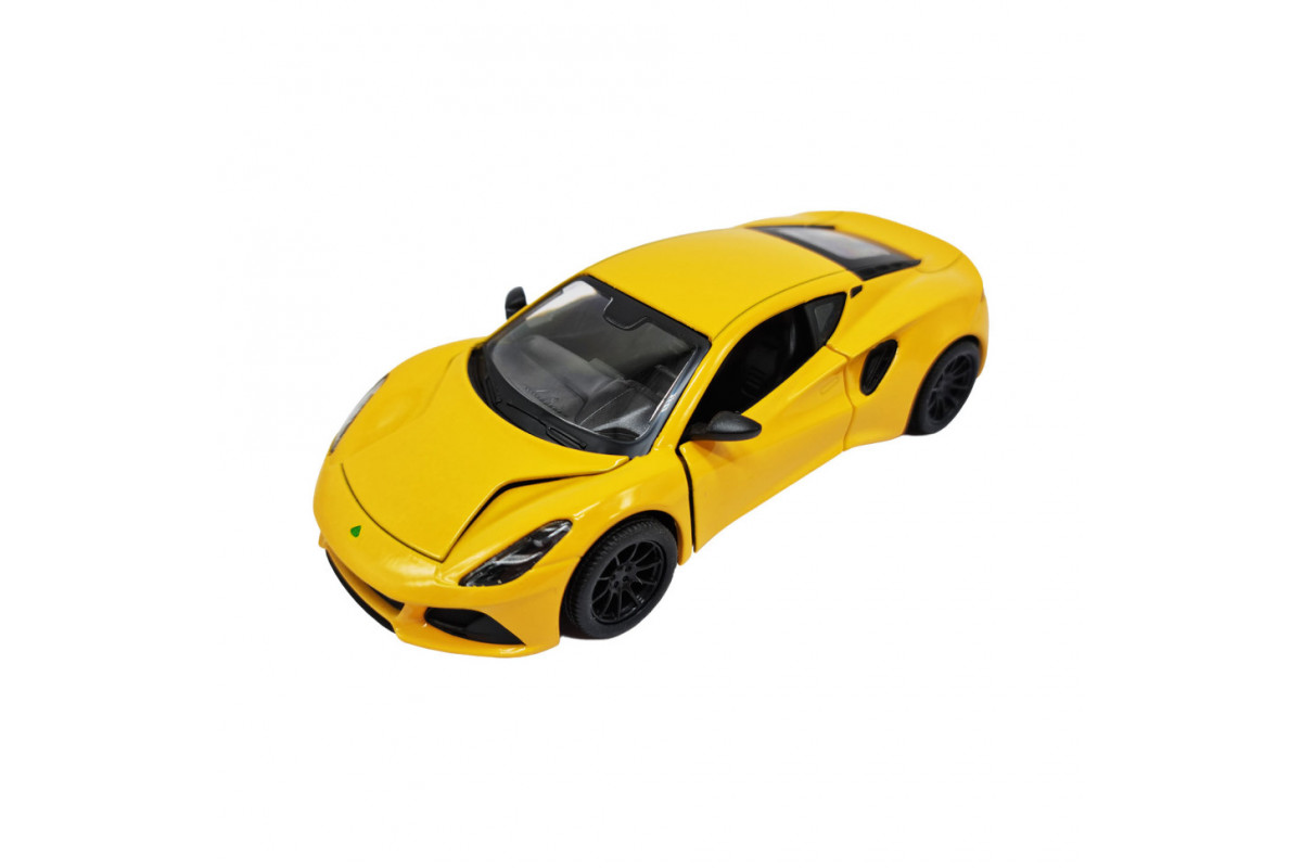 Інерційна машинка Lotus Emira Kinsmart KT5441W металева, 13 см Жовтий Інерційна машинка Lotus Emira Kinsmart KT5441W металева, 13 см Жовтий