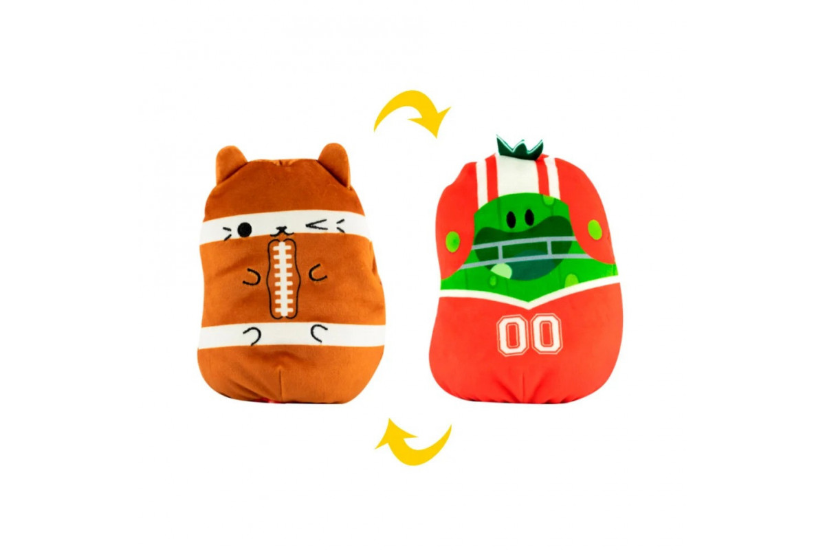 М'яка іграшка 2 в 1 Котик і огірочок Спортсмени Cats Vs Pickles CVP2200-3 М'яка іграшка 2 в 1 Котик і огірочок Спортсмени Cats Vs Pickles CVP2200-3