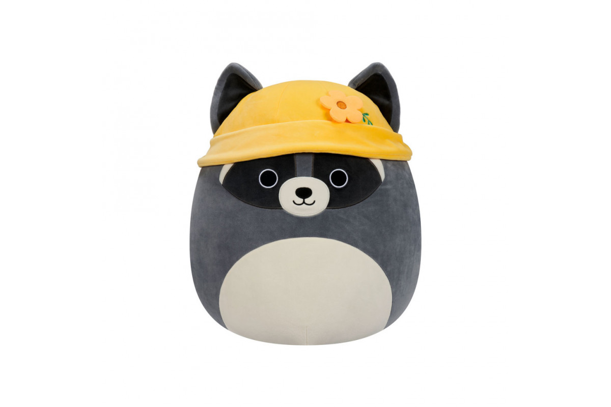 М'яка іграшка Єнот Роккі в панамці Squishmallows SQER00820, 13 см М'яка іграшка Єнот Роккі в панамці Squishmallows SQER00820, 13 см