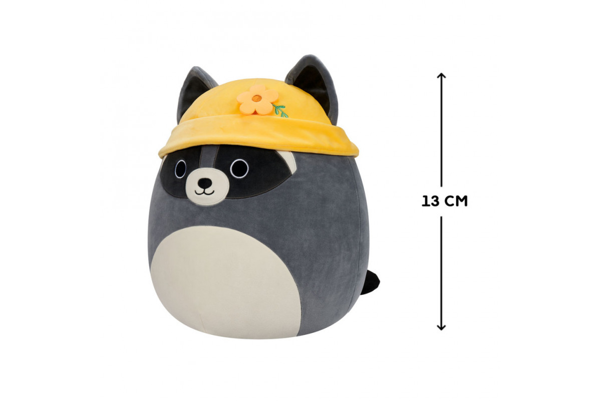 М'яка іграшка Єнот Роккі в панамці Squishmallows SQER00820, 13 см М'яка іграшка Єнот Роккі в панамці Squishmallows SQER00820, 13 см