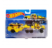 Детский игровой набор машинок T-H708-1(Yellow) с трейлером.