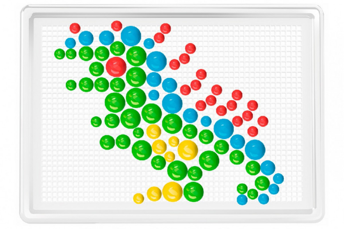 Детская развивающая мозаика №7 2100TXK, 300 фишек