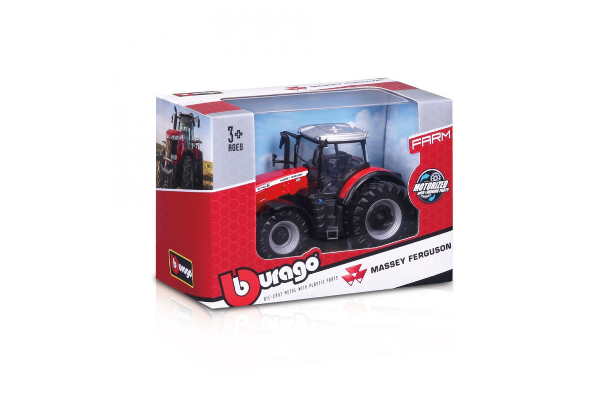 Детская игрушка Трактор Massey Ferguson 8740S Bburago 18-31613, 10 см