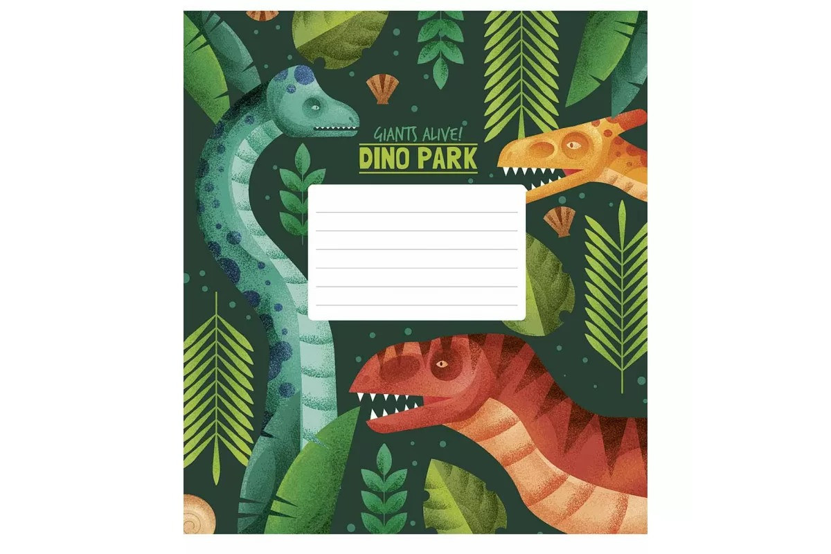 Зошит учнівський Dino park 012-3227K-5 в клітинку на 12 аркушів Зошит учнівський Dino park 012-3227K-5 в клітинку на 12 аркушів