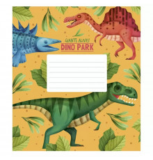 Зошит учнівський Dino park 012-3227K-1 в клітинку на 12 аркушів