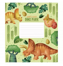 Зошит учнівський Dino park 012-3227K-3 в клітинку на 12 аркушів