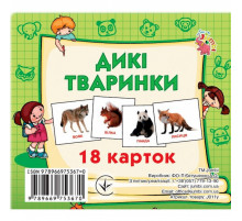 Развивающие карты для детей Дикие животные J011y, 18 картинок