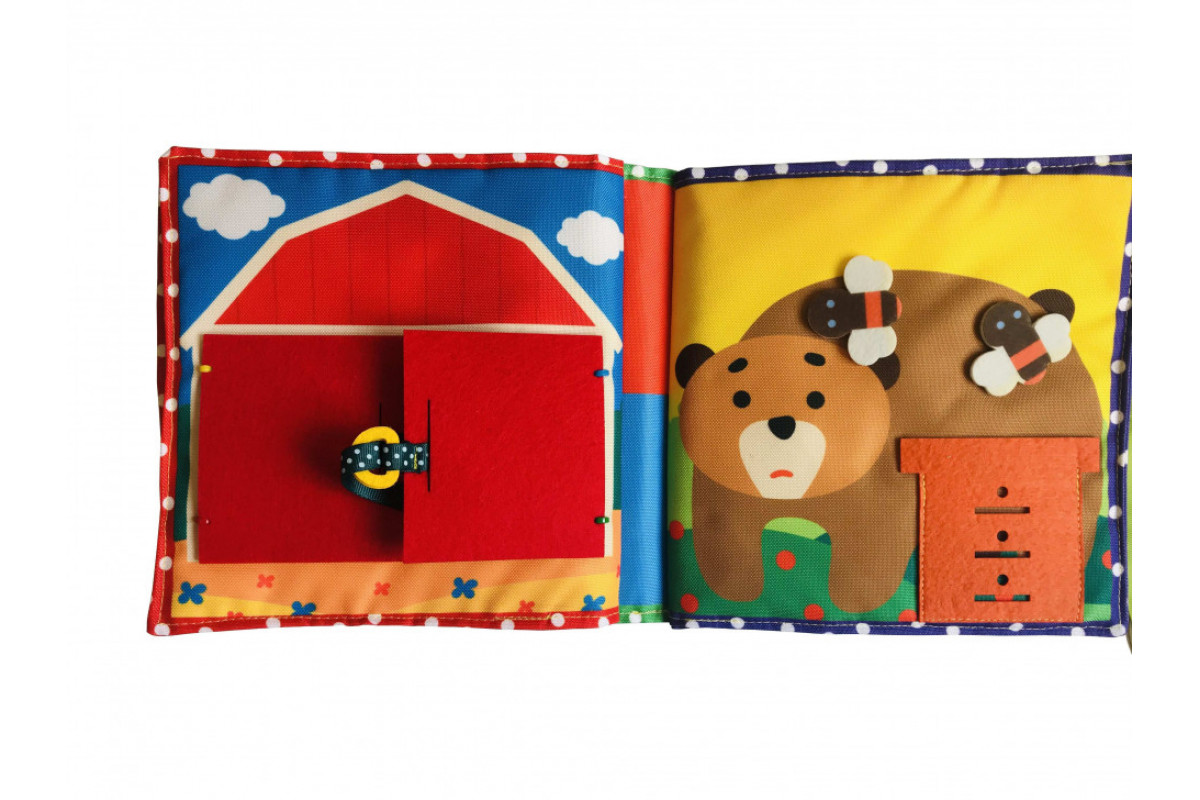 Текстильна розвиваюча книга для малят Bambini Текстильна розвиваюча книга для малят Bambini