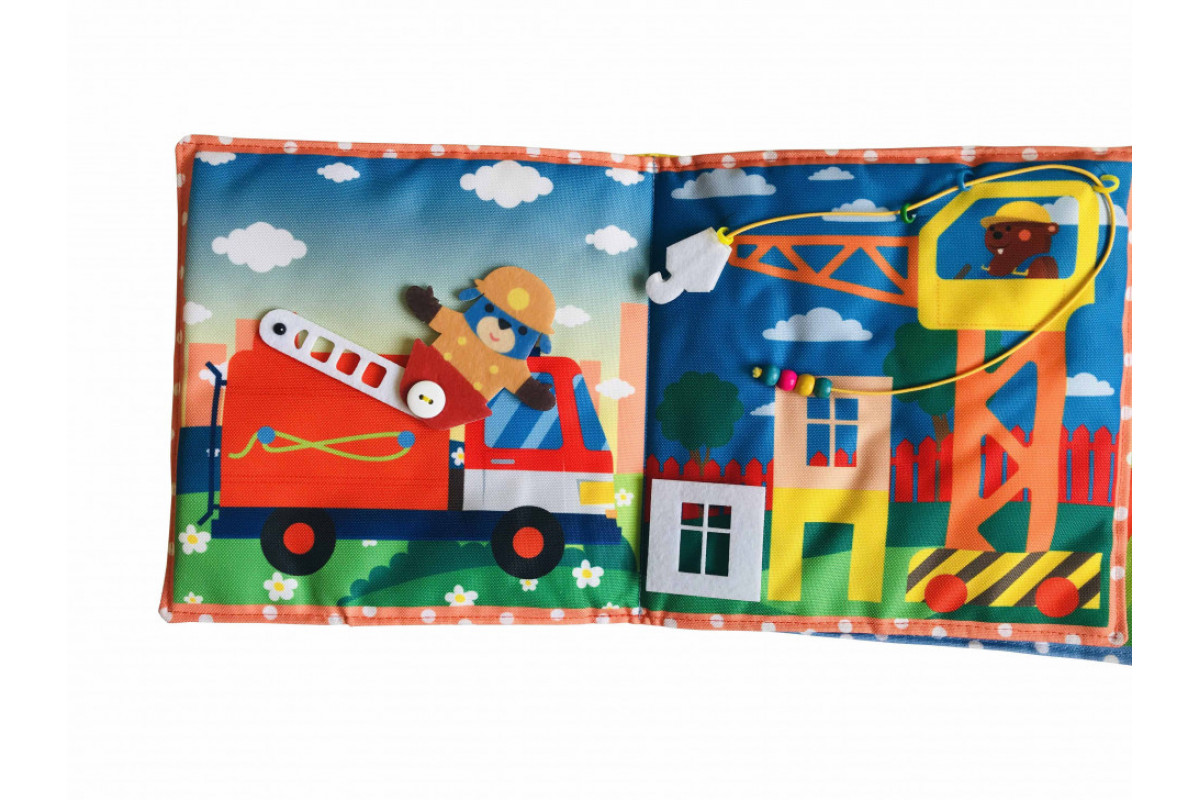 Текстильна розвиваюча книга для малят Bambini Текстильна розвиваюча книга для малят Bambini