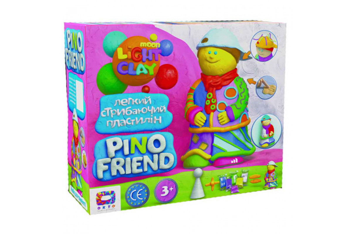 Набір легкого стрибає пластиліну Джексон 70038 ТМ Moon Light Clay Pino Friend