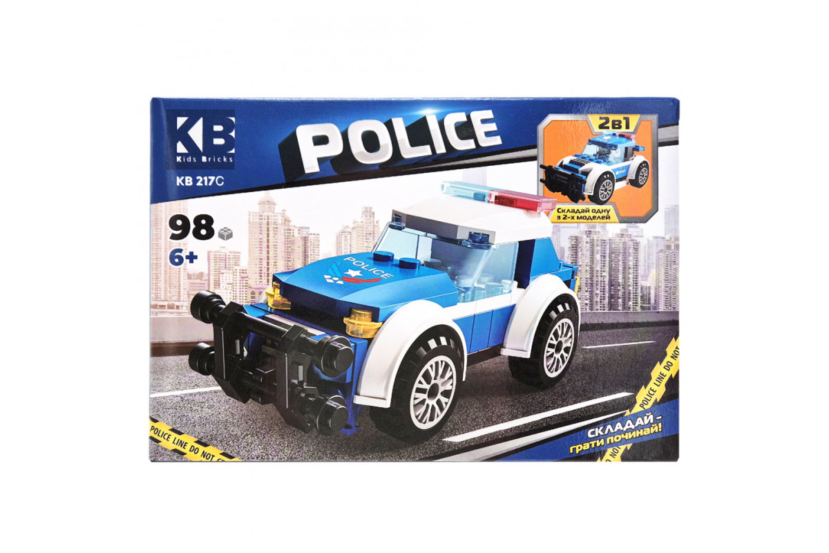 Дитячий конструктор Поліцейська серія Police KB 217C 2 в 1, 98 деталей