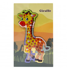 Деревянный пазл-вкладыш "Giraffe" MD 1924-12, 9 элементов