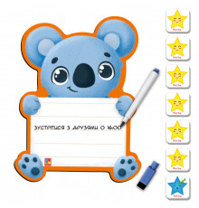 Магнітна дошка "Коала" з маркером Vladi Toys VT3601-23 (укр.)
