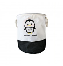 Кошик для іграшок та білизни "Hello cute animals Пінгвін" MGZ-1006(Black) 35 х 40 см
