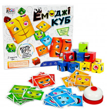 Карточная игра "Эмоджи куб" 68831, 48 карточек, звонок, кубики