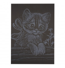Гравюра А5 "Котик-3" ГрА5с-30 економ-варіант у пакеті 21 х 14,8 см