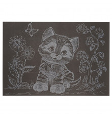 Гравюра А5 "Котик-2" ГрА5с-28 економ варіант у пакеті 21 х 14,8 см
