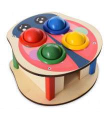 Деревянная игрушка стукачка "Жук" MD 1682C, молоток