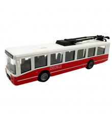 Дитячий інерційний тролейбус DD2813AC(Red) відкриваються двері