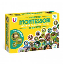 Дитячий магнітний набір Монтесорі "Родини тварин: ферма" 200271, 36 елементів