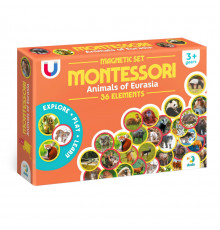 Дитячий магнітний набір Монтесорі "Тварини на континентах: Євразія" 200285, 36 елементів