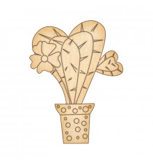 Фігурка для розмальовування та декорування "Кактус-сердечко" FDZ-076