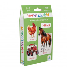 Дитячий набір навчальних карток Монтессорі "Ферма" 301233, 32 зображення