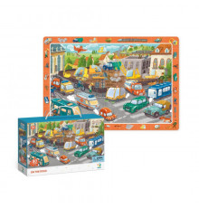 Дитячий пазл обсерваційний "Обережно на дорозі" DoDo 300370, 80 ел.