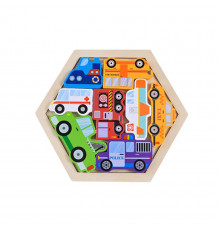Дитячий дерев’яний пазл вкладиш "Міський транспорт" C9441-8