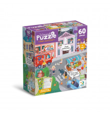 Дитячий віммельпазл "Містечко професій" 300662, 60 елементів