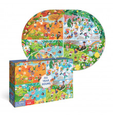 Дитячий віммельпазл "Увесь рік" 300607, 100 елементів