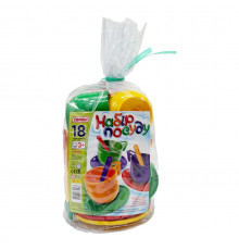 Детский игровой набор посуды 70163 мультицвет 18 предметов, паяный пакет