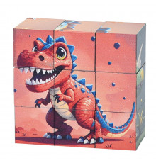 Дитячий магнітний кубік-пазл "Дракони-динозаври" CL325-1,  3 х 3