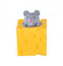 Дитяча іграшка сквіш Pop Up "Мишка у сирі" SQ-23(Grey) сірий